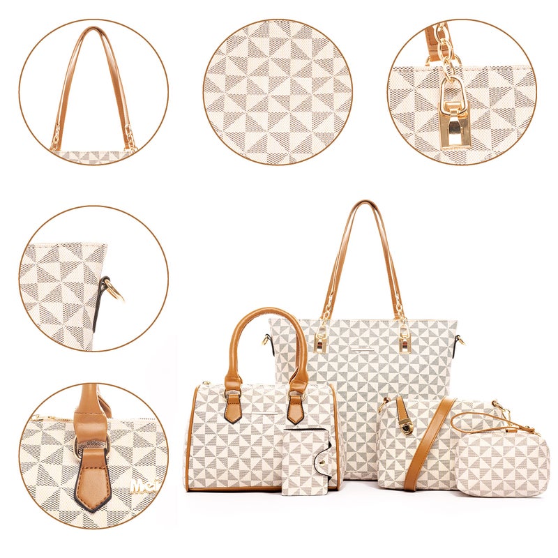 2E-youth Designer Purses And Handbags For Women Satchel Shoulder Bag Tote Bag For Work Clutch Purses (2-beige) - Image 4